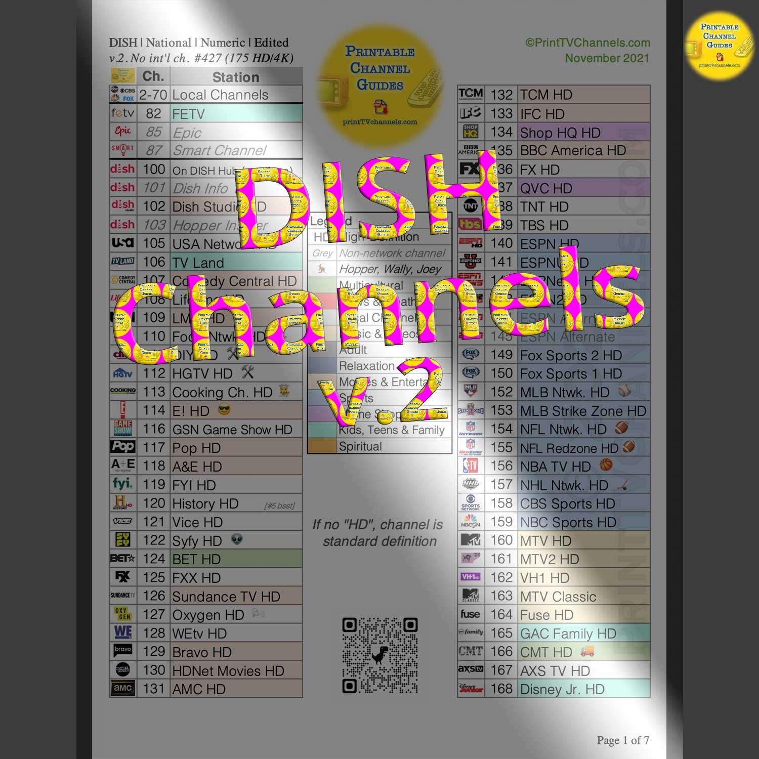 DISH Network Channel Guide 2021 Edited Version By Channel Number