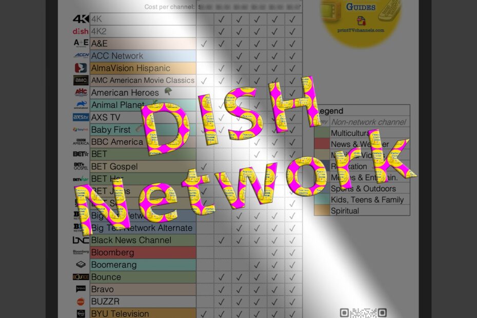 DISH Network Packages Comparison 2021 Printable Channel Guides