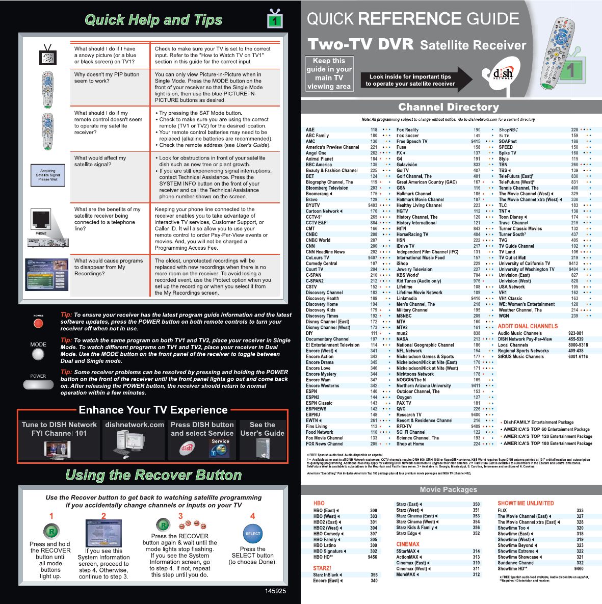 printable channel guide for dish network