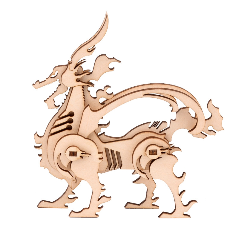 DIY 3D Animal Puzzle Template Educational Wooden Toys