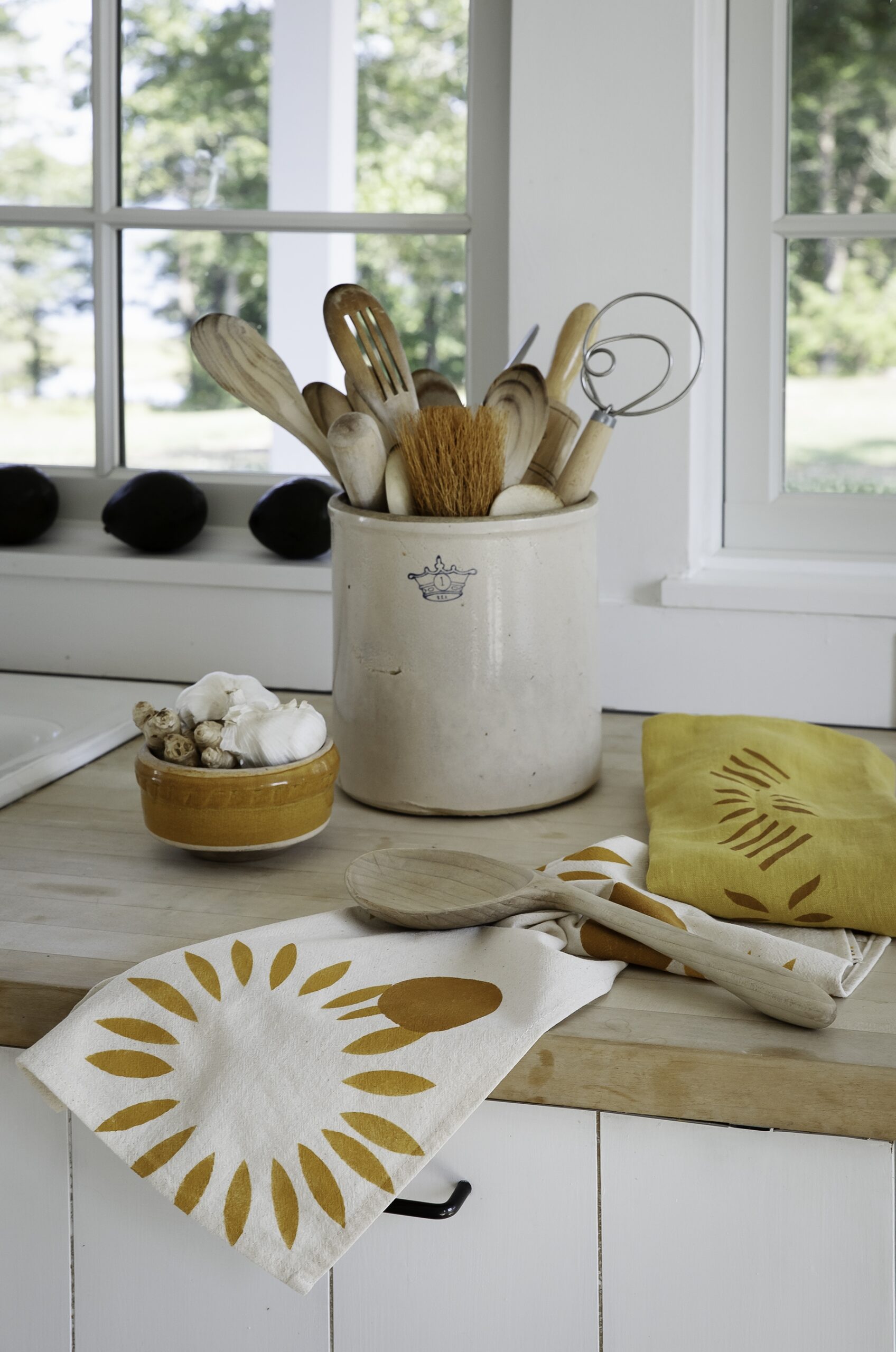 DIY Block Printed Tea Towels Inspired By Moses Eaton Remodelista