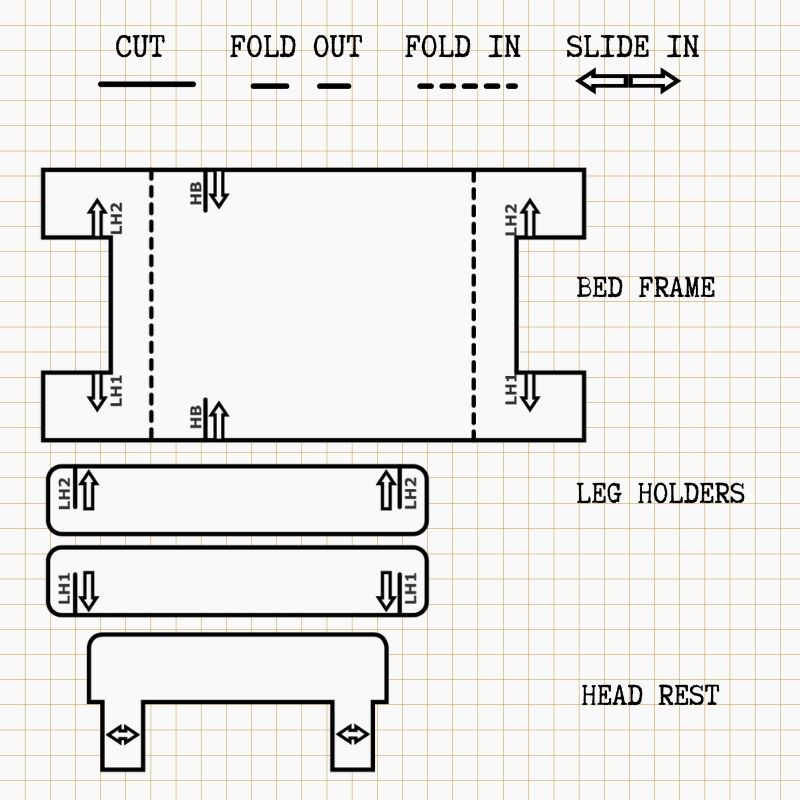 DIY Dollhouse Double Bed Template To Print The Storyhouse