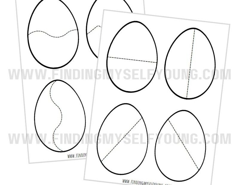 DIY Easter Egg Puzzles Free Printable Scissor Cutting Templates Finding Myself Young