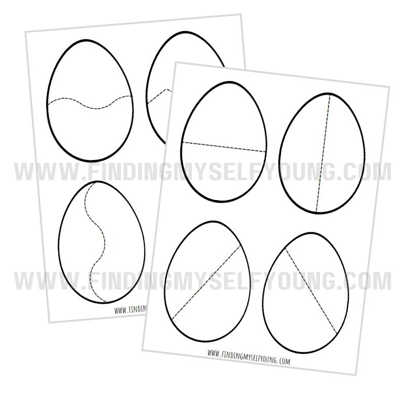 DIY Easter Egg Puzzles Free Printable Scissor Cutting Templates Finding Myself Young