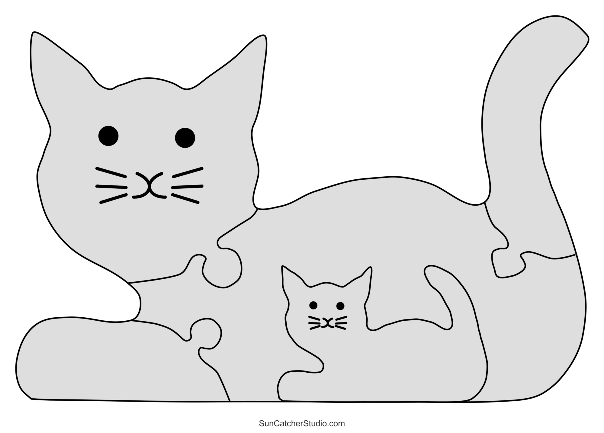 homemade two piece puzzle template