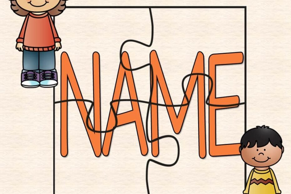 DIY NAME PUZZLE TEMPLATE