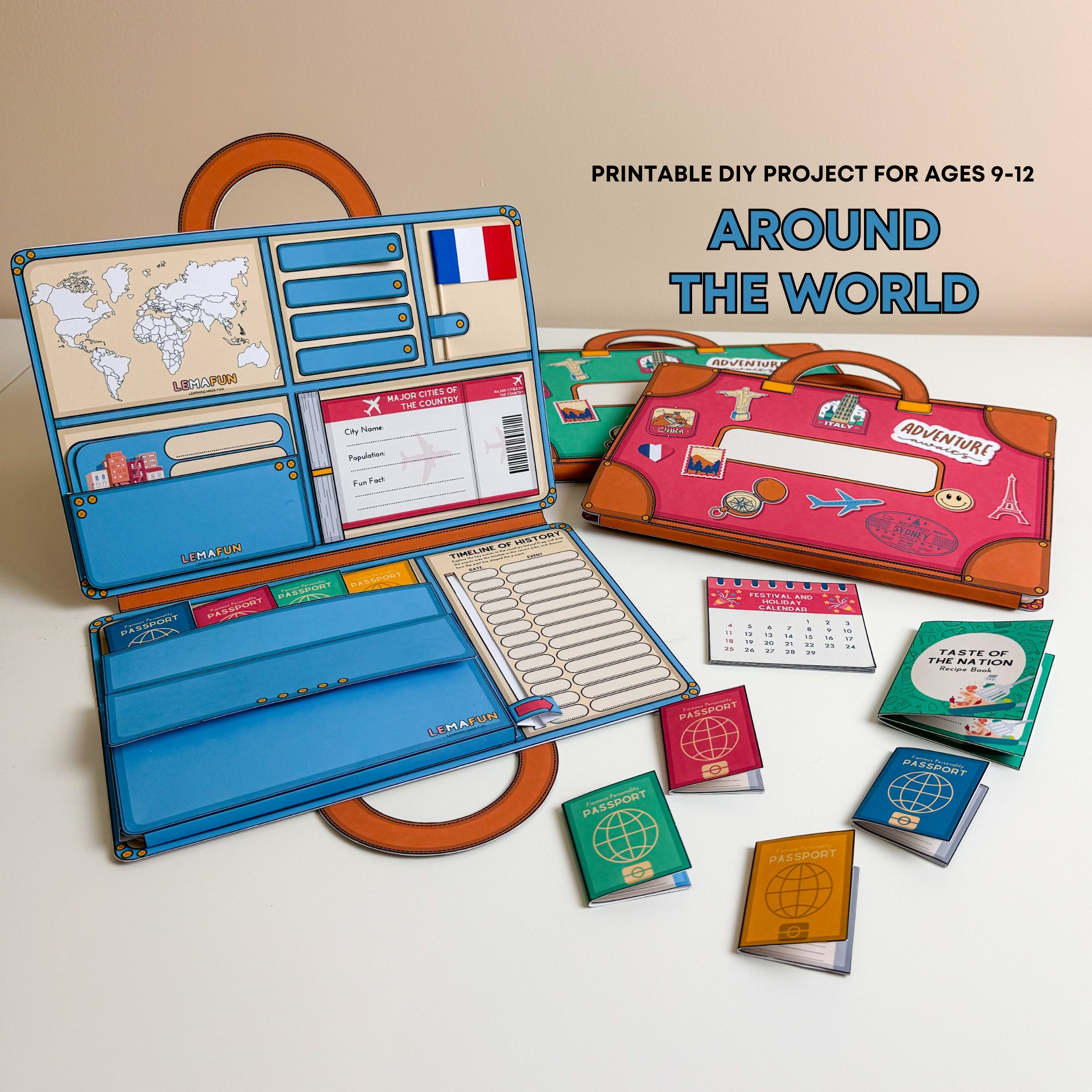 DIY Project Printable Country Lapbook Template Hands on Geography 