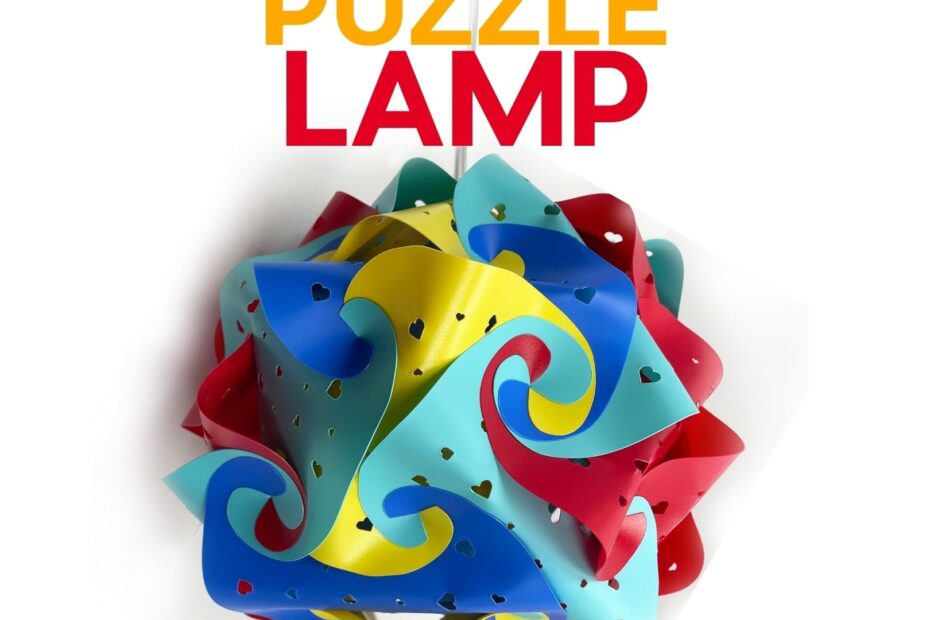 DIY Puzzle Lamp Let s Make A Fun IQ Lamp Jennifer Maker