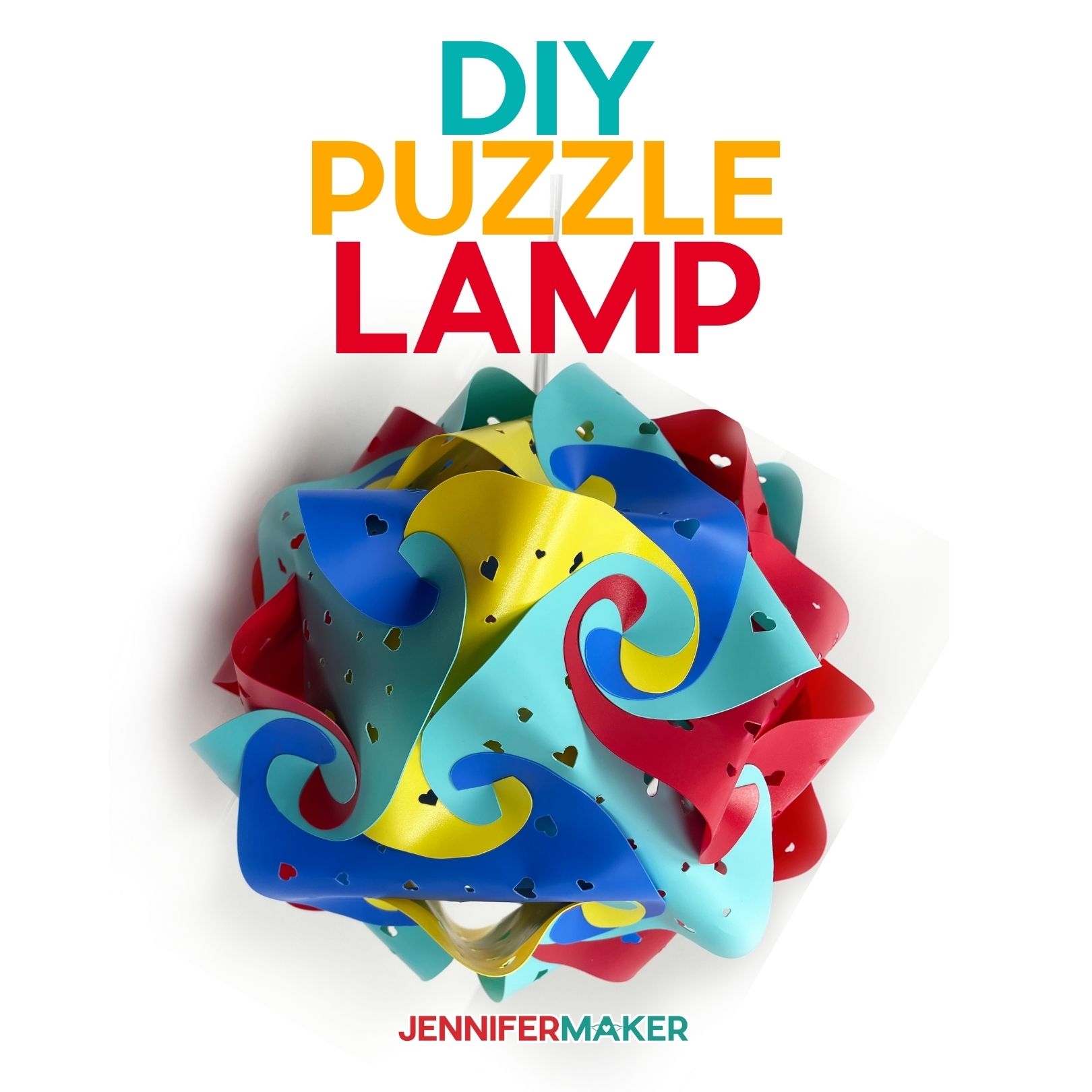 DIY Puzzle Lamp Let s Make A Fun IQ Lamp Jennifer Maker