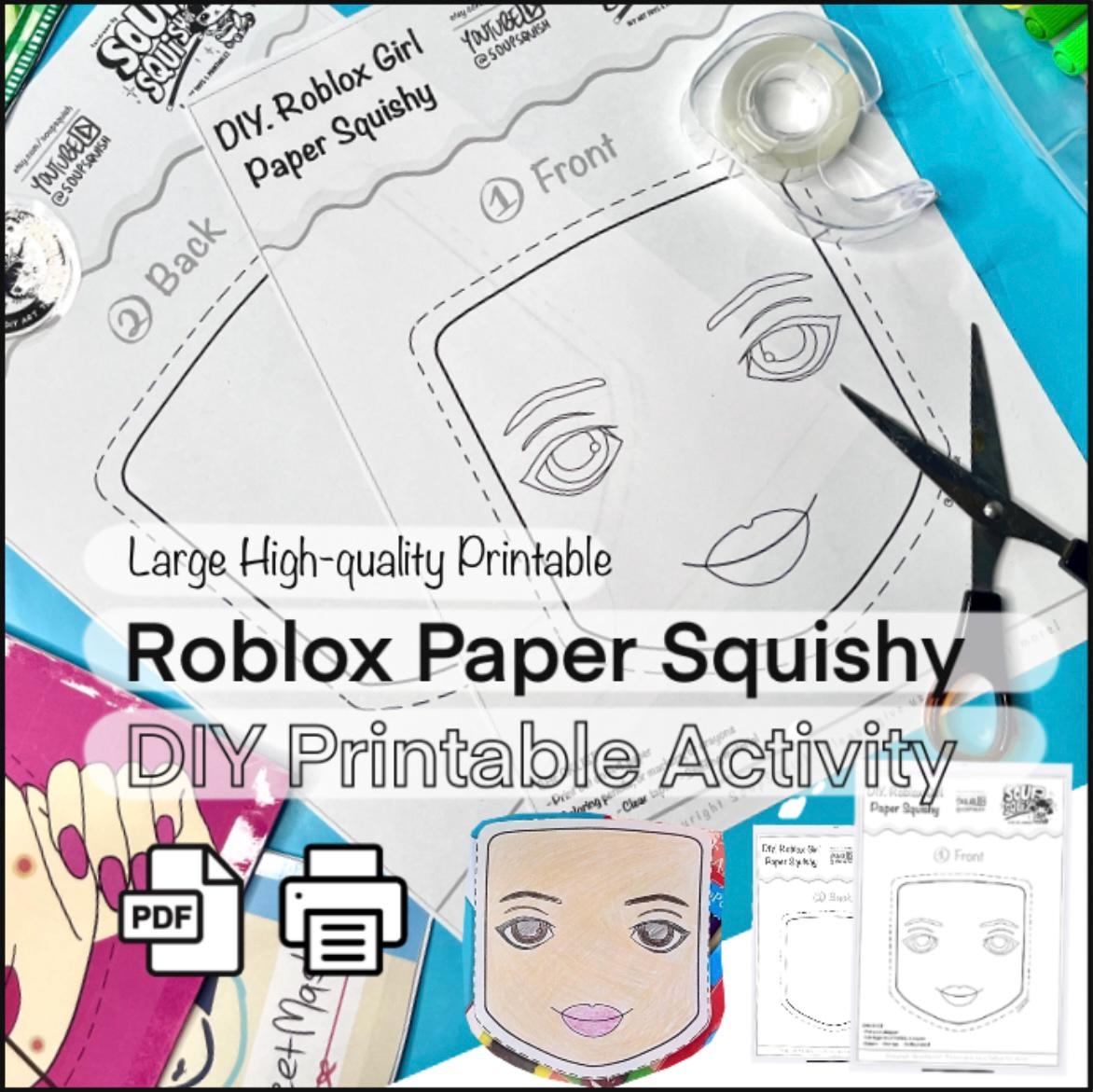 DIY Roblox Paper Squishy Printable Baddie Paper Doll Template Art Toys For Kids Quiet Play Activity Coloring U0026 Craft PDF DIY Art Etsy