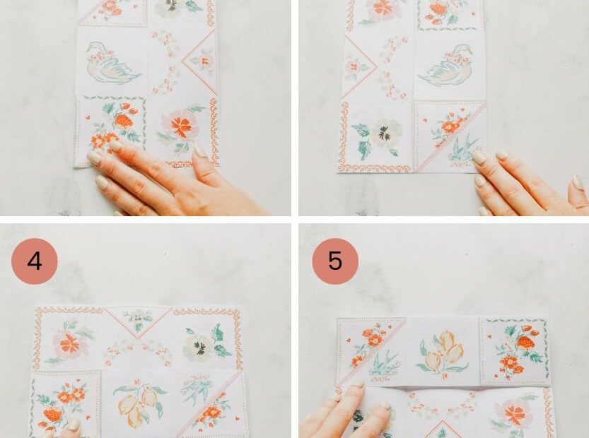 DIY Valentine s Day Victorian Puzzle Purse Watercolour Heart