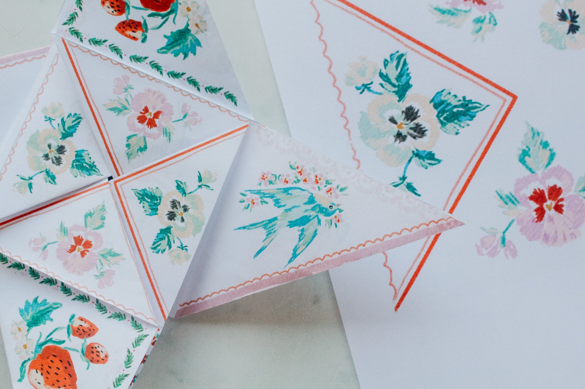 DIY Valentine s Day Victorian Puzzle Purse Watercolour Heart