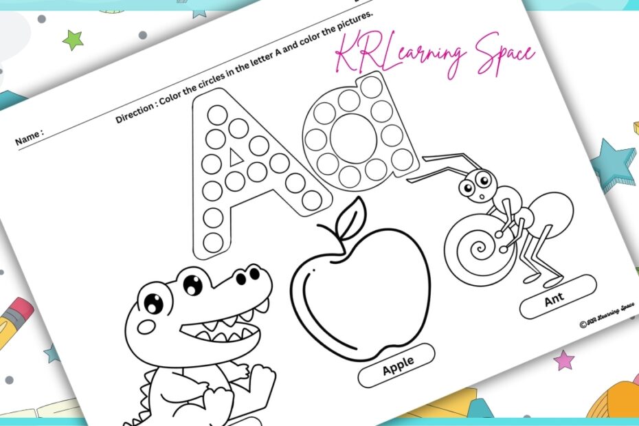 Do A DOT Alphabet Printable Worksheets Activity For Kids Toddlers Preschool