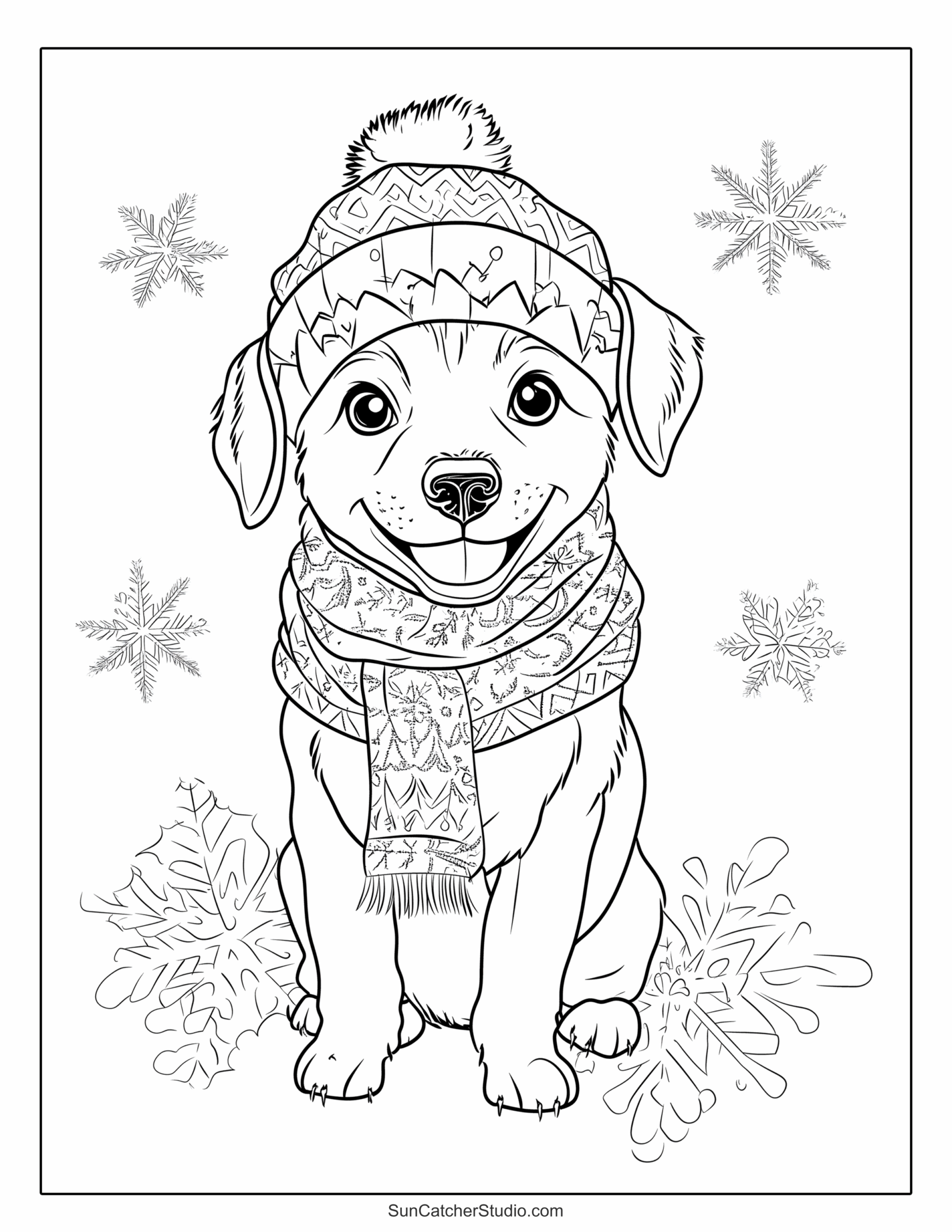 free dog printable coloring pages