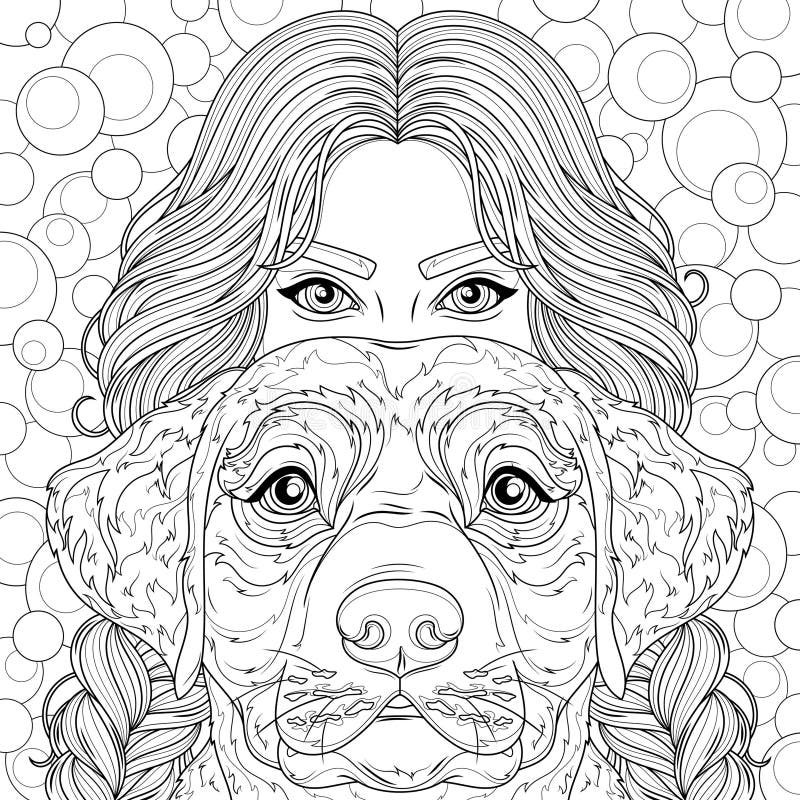 Dog Coloring Book Stock Illustrations 12 355 Dog Coloring Book 