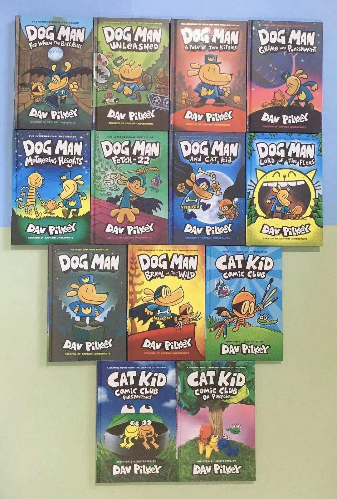 Dog Man Series 1 13 Books Hardcover Color Edtion Collection Set By 