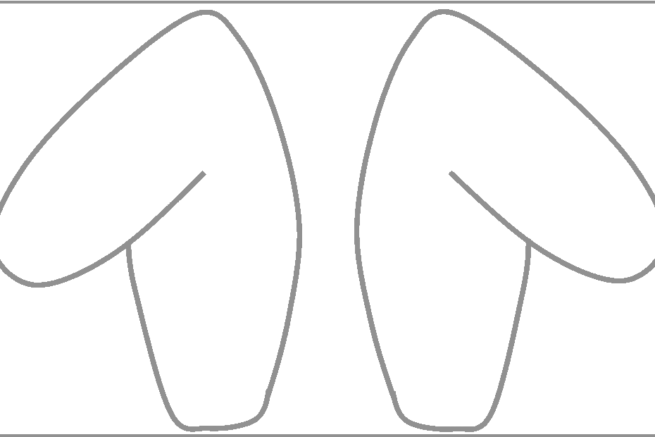 Download Drawn Rabbit Bunny Ear Floppy Dog Ears Template PNG