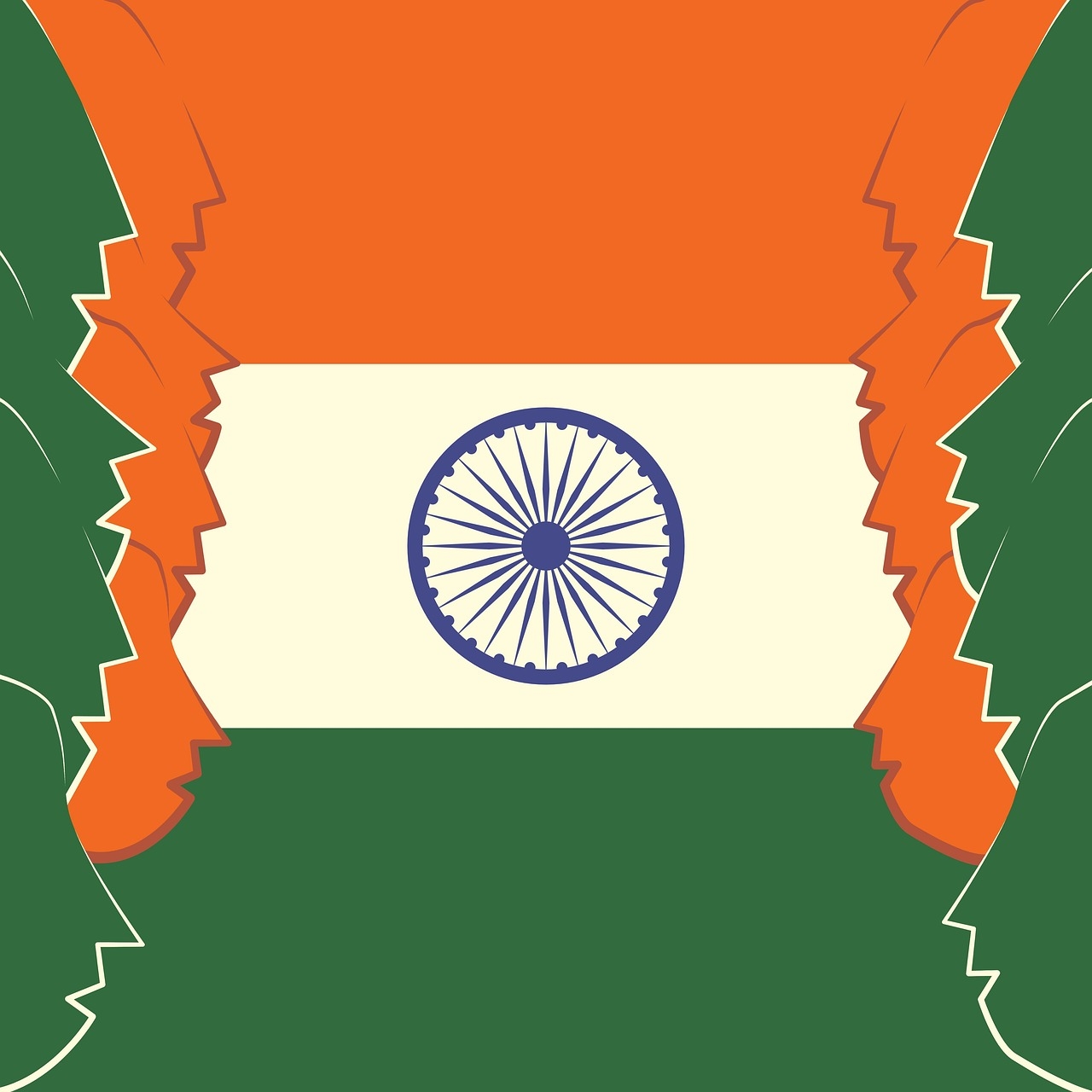 Download Indian Flag Colors Tricolor Bands Saffron White Green Royalty Free Stock Illustration Image Pixabay