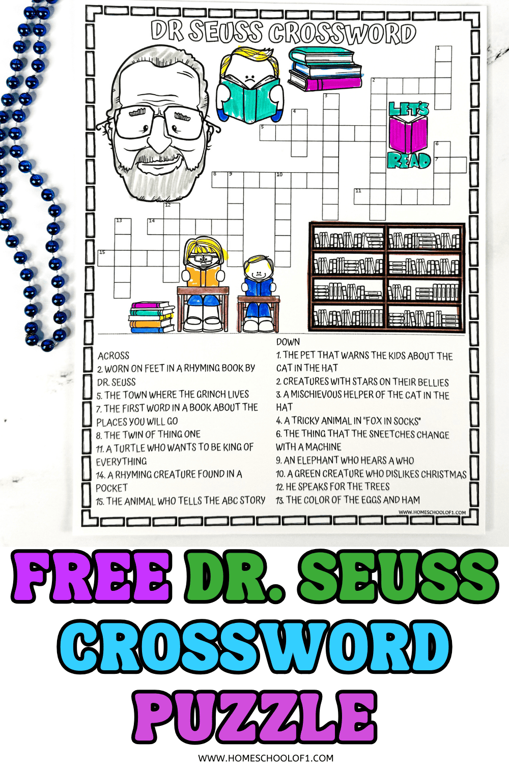 dr.seuss themed puzzle template for spelling