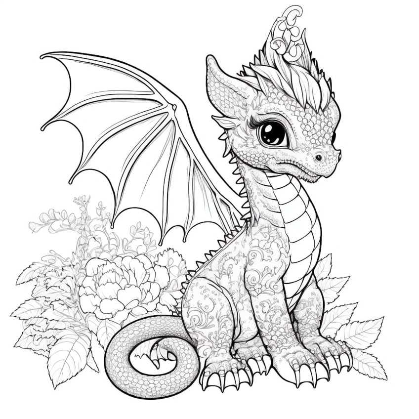 dragon coloring pages printable pdf
