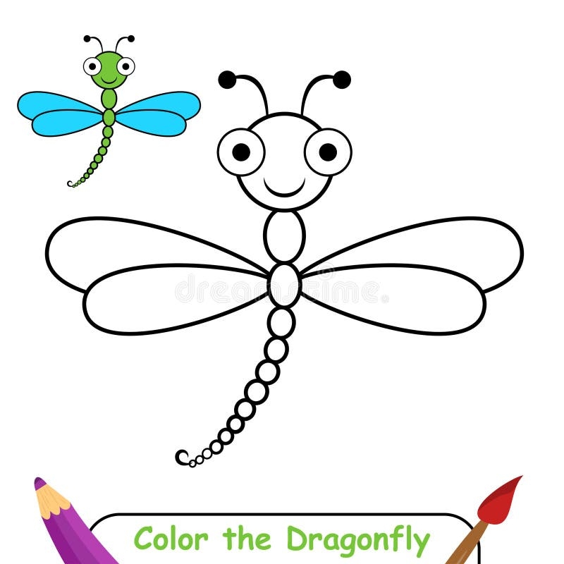 Dragonfly Coloring Page Coloring Book For Kids Dragonfly Isolated Vector Dragonfly Drawing Coloring Book For Children Stock Vector Illustration Of Caterpillar Character 330882985