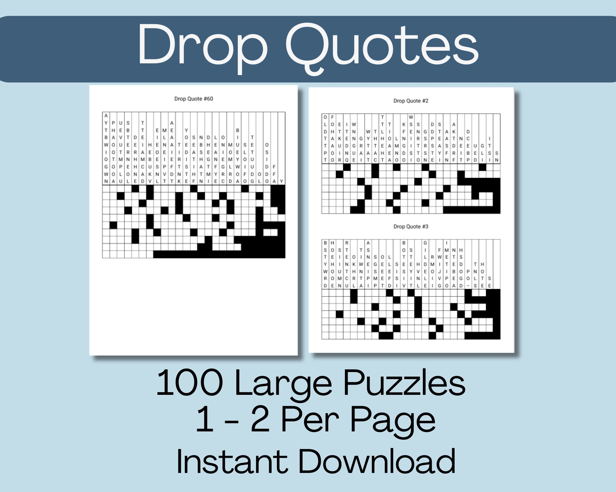 Drop Quote Puzzles 100 Drop Quotes Puzzles Fallen Phrases 