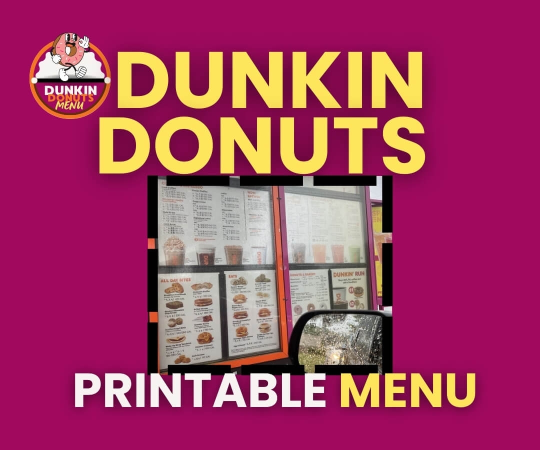 Dunkin Donuts Printable Menu Customize U0026 Plan Your Order