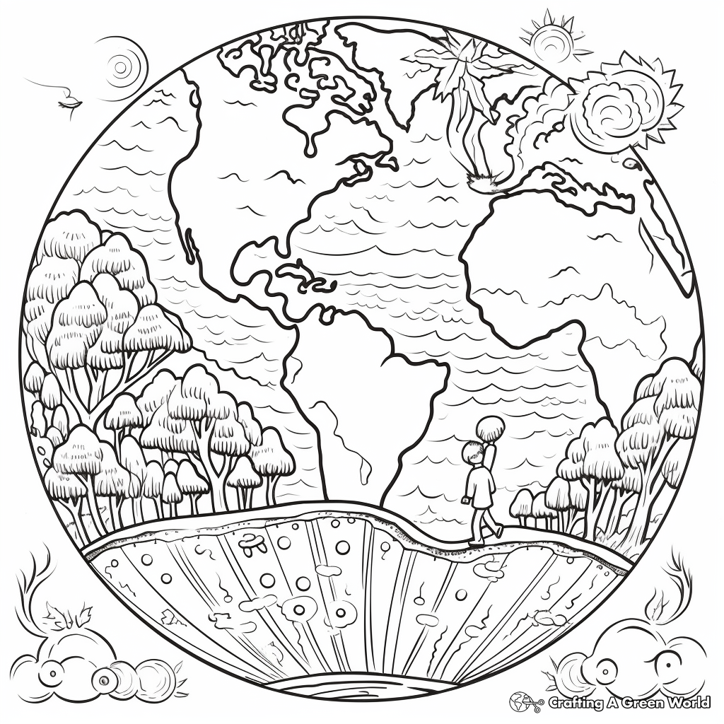 Earth Day Coloring Pages Free U0026 Printable Worksheets Library