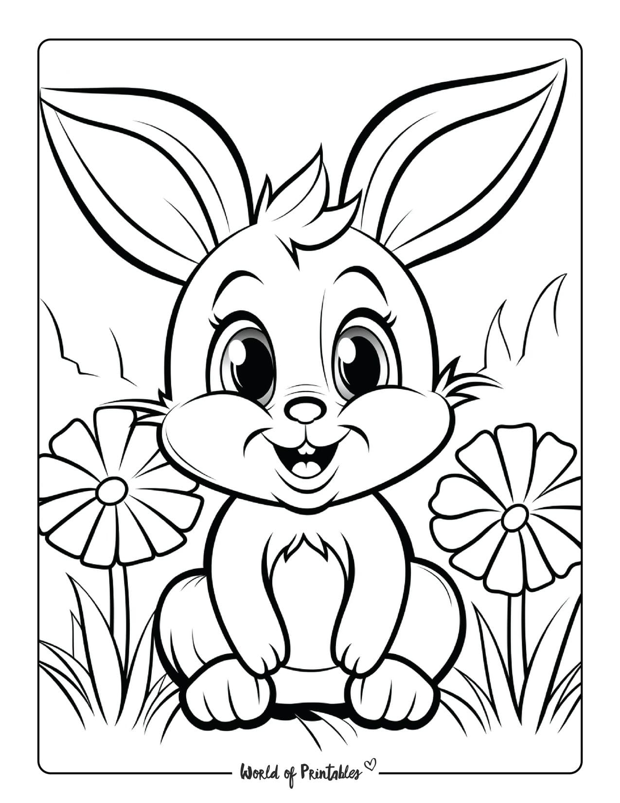 coloring picture of easter bunny