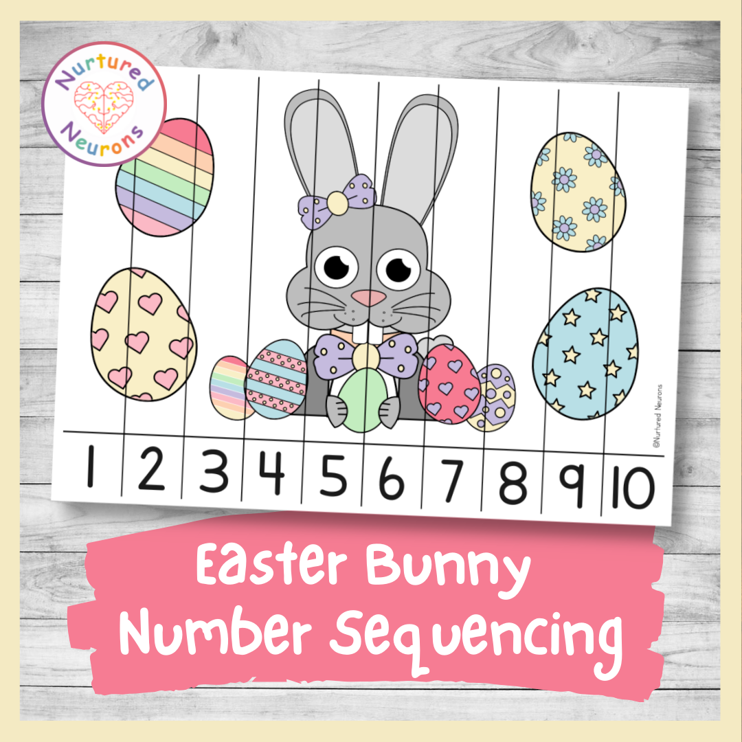 bunny puzzle card template