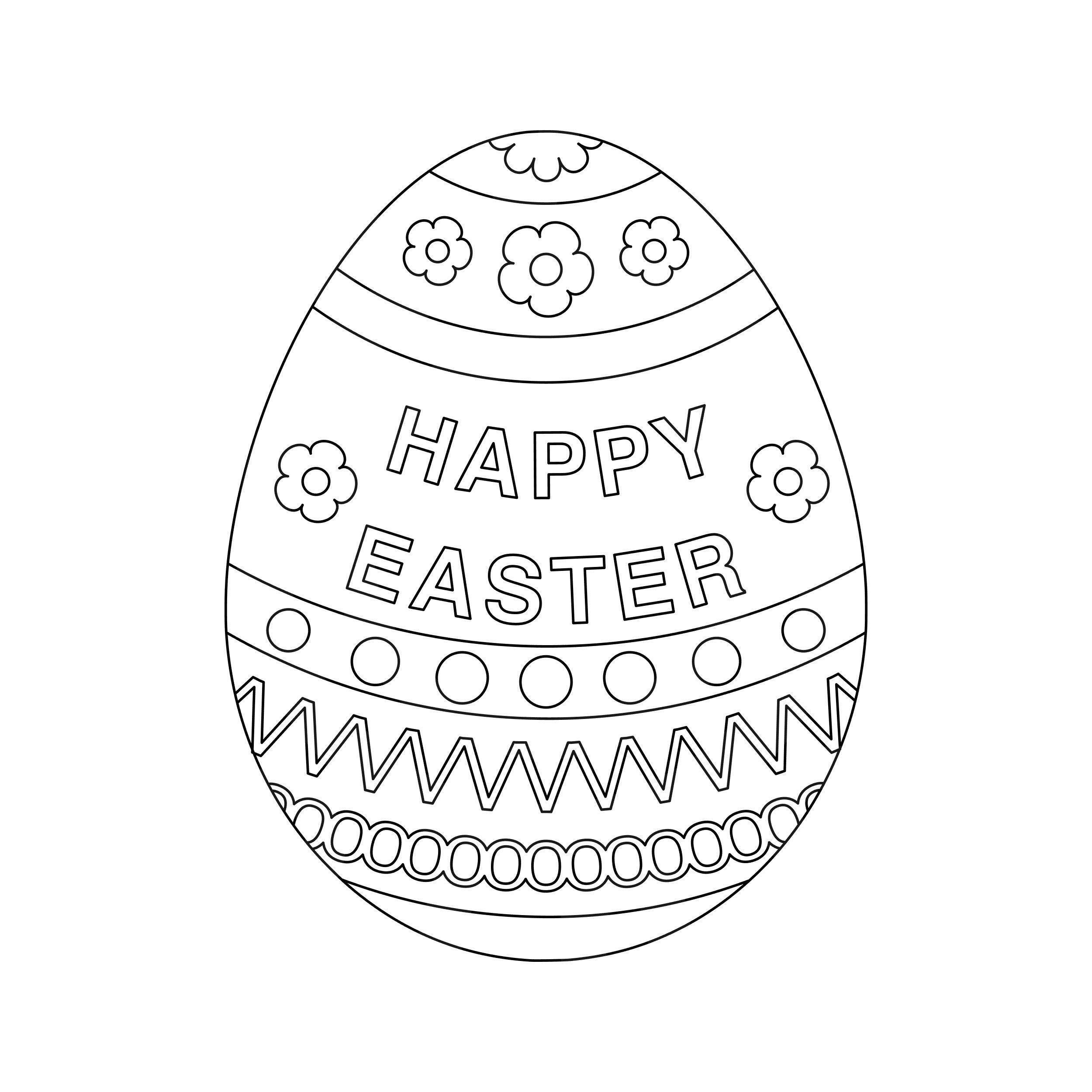 Easter Egg Coloring Page Easter Egg Colouring In Page easter Egg Svg Printable Silhouette Cut Files Cricut Cut Files Svg Files Etsy UK