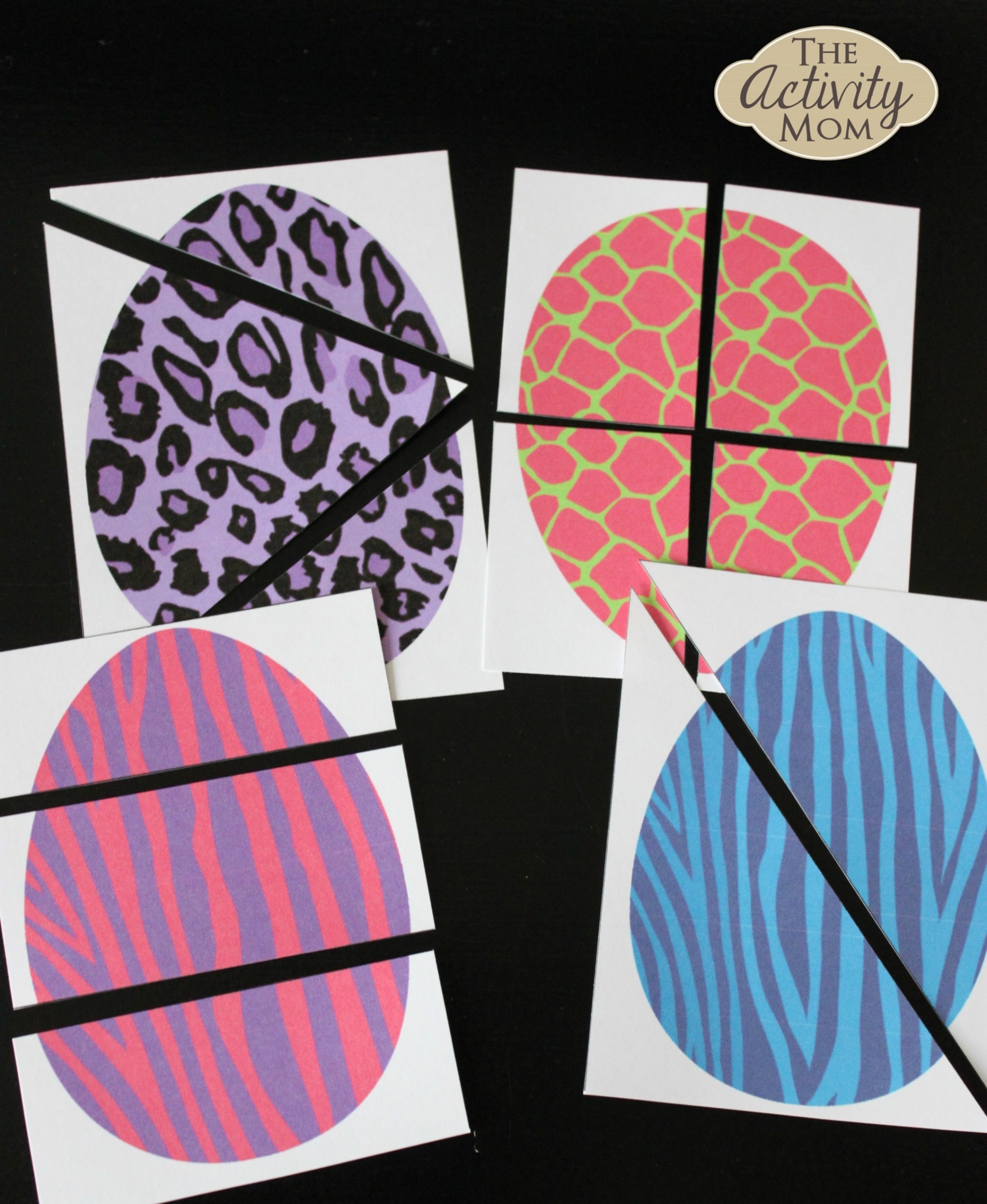 Easter Egg Puzzles printable The Activity Mom