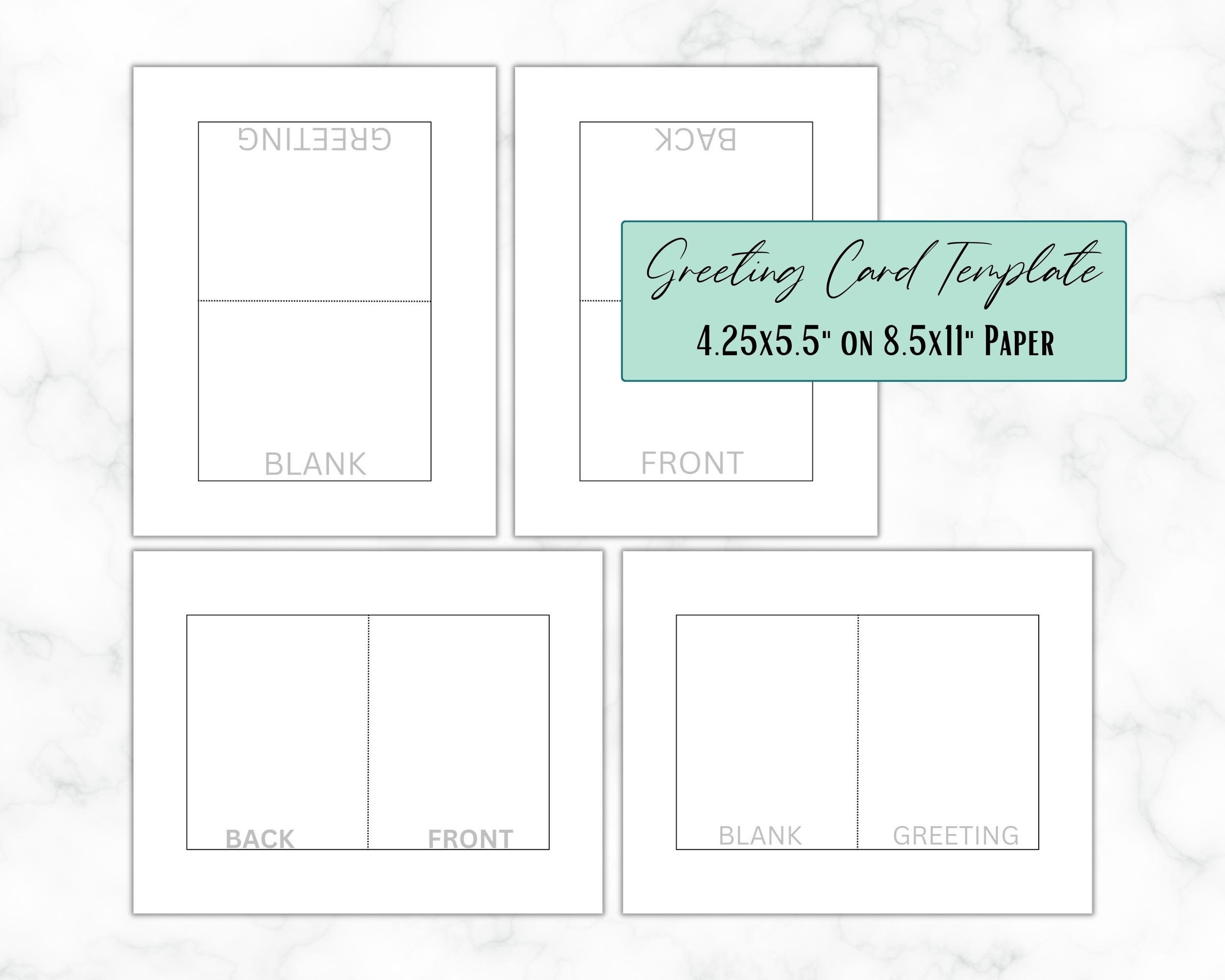 Easy DIY Labelled Small Greeting Card Canva Template Card Design 
