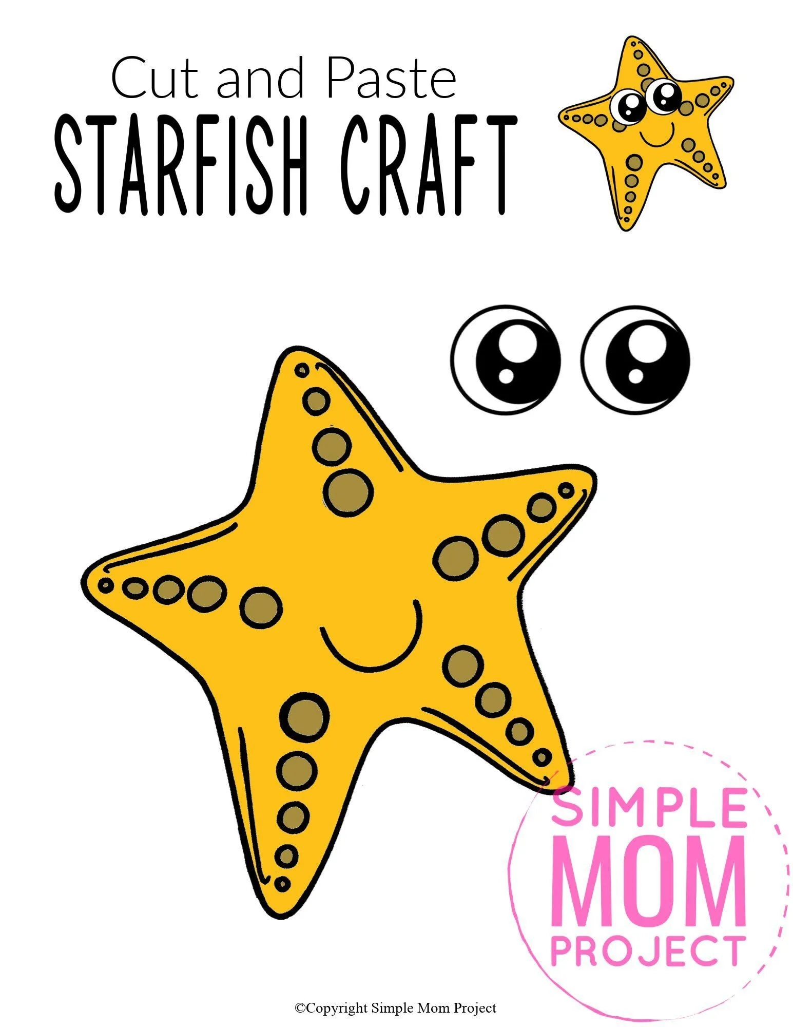 Easy DiY Starfish Craft For Kids With Free Template Simple Mom Project