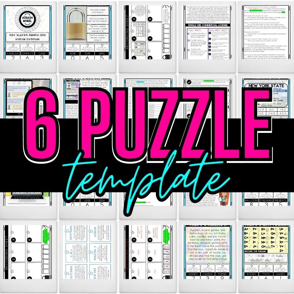 escape room puzzle templates