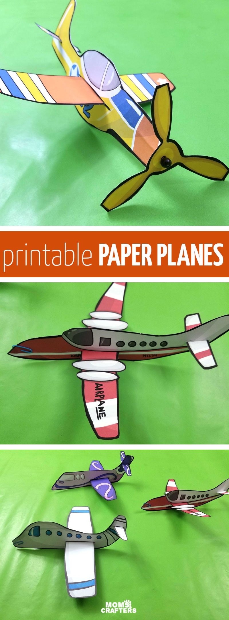 printable paper plane model template