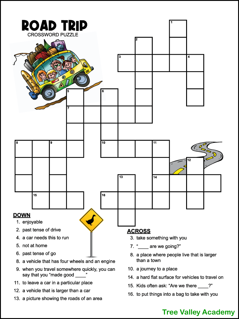 crossword puzzles easy printable