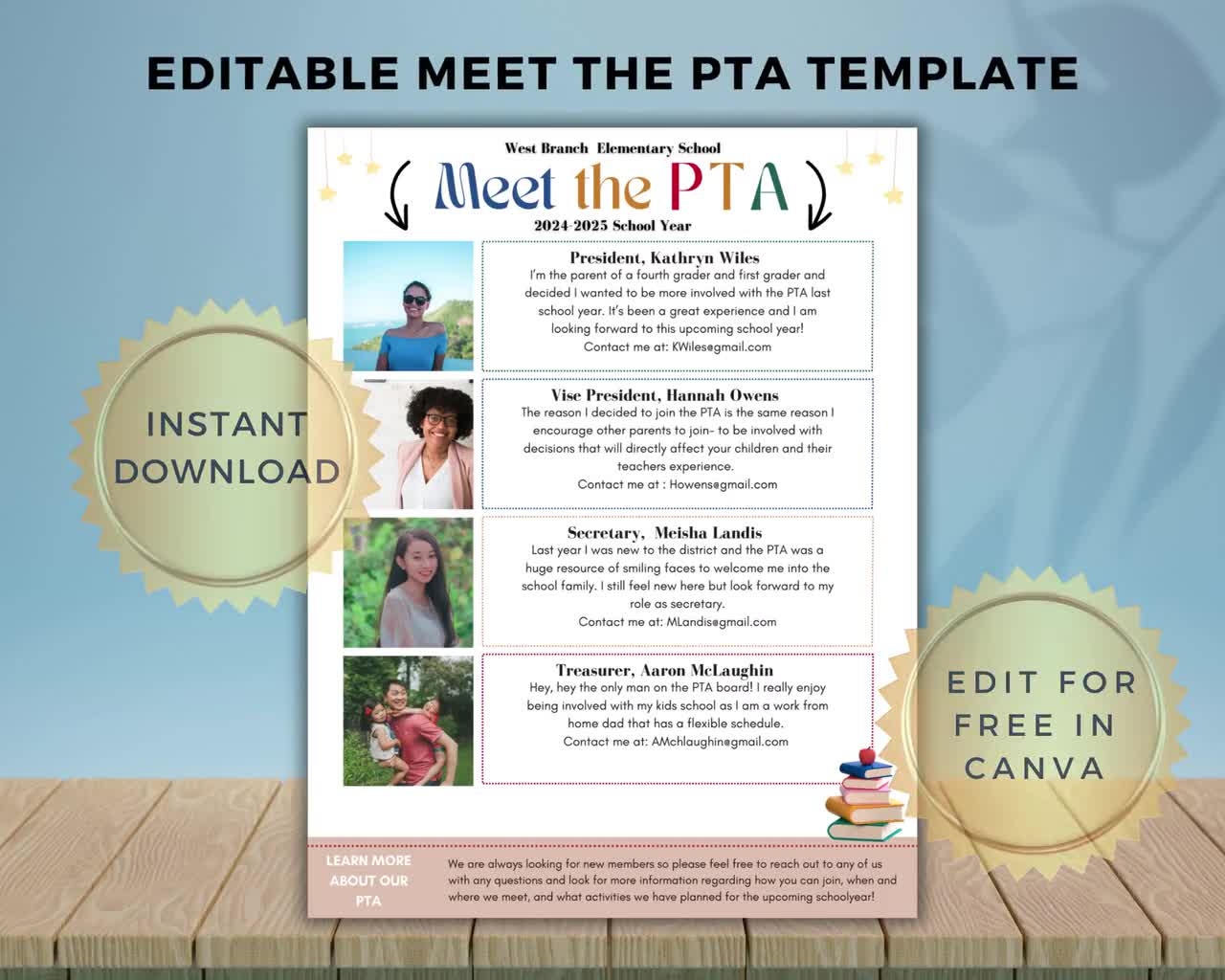 Editable Meet The PTA Template Meet The PTO Flyer Volunteer 