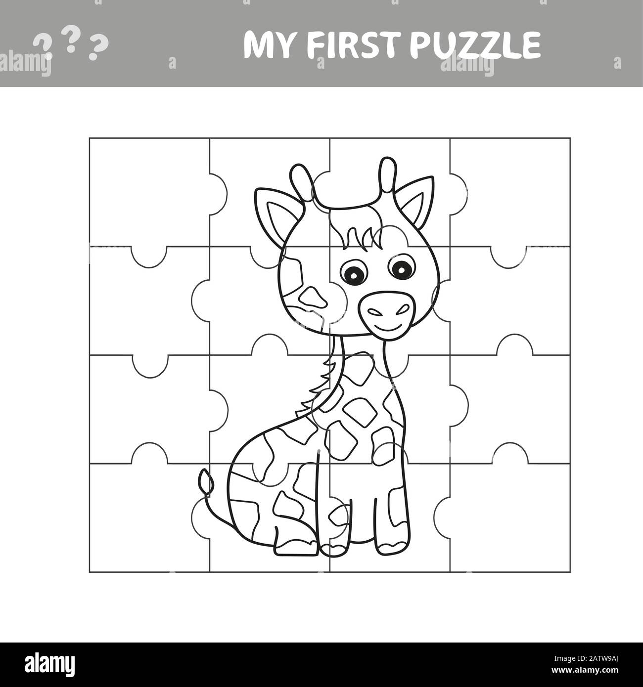 giraffe puzzle template