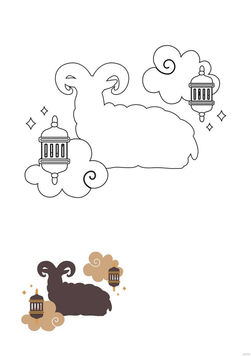 eid sheep puzzle template