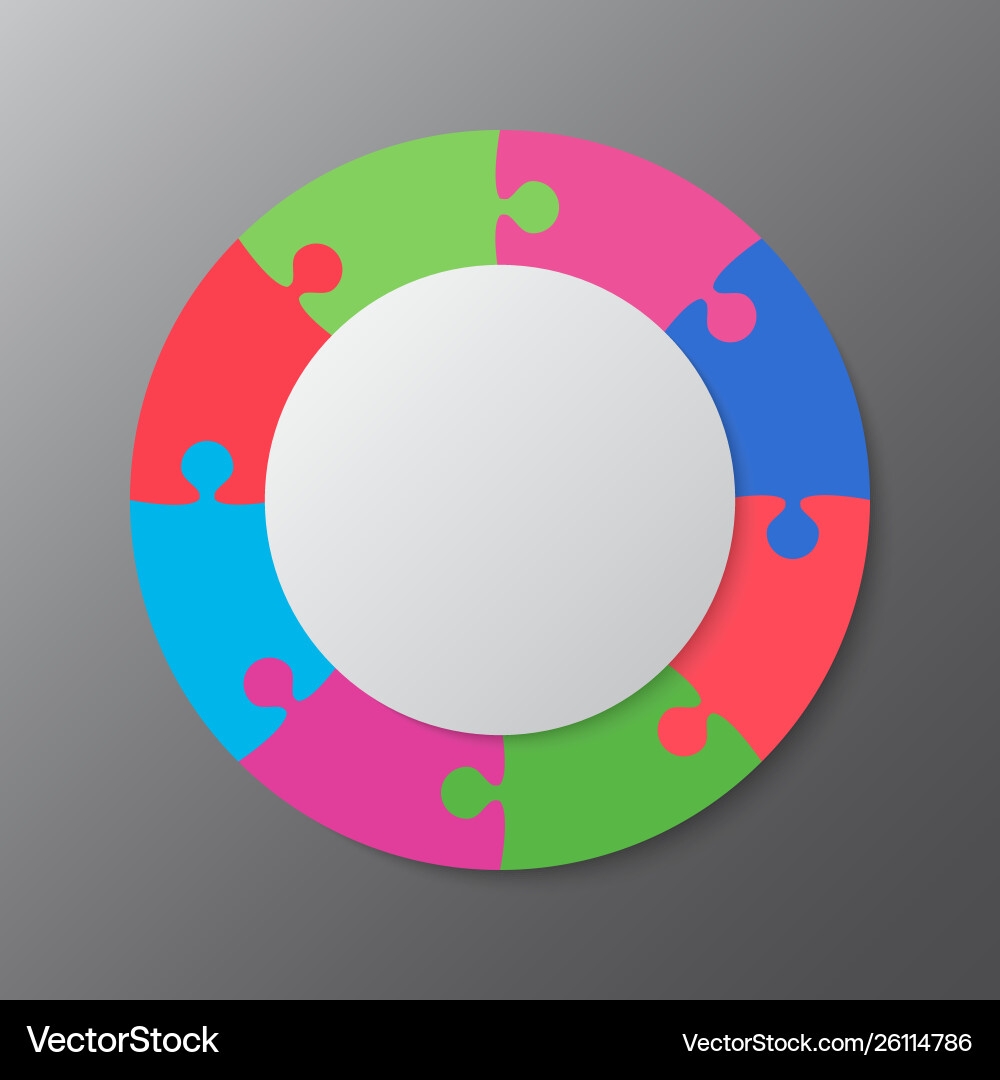 eight puzzle pieces template circle