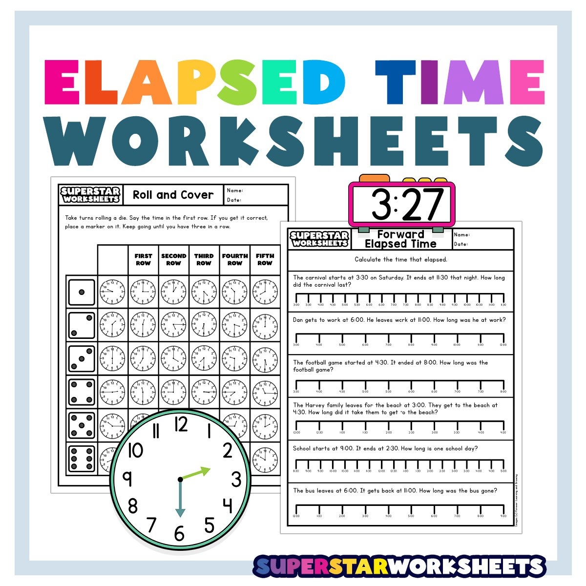 elapsed time worksheets grade 3