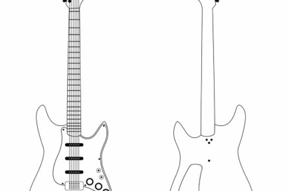 Electric Guitar Template Worksheets Library