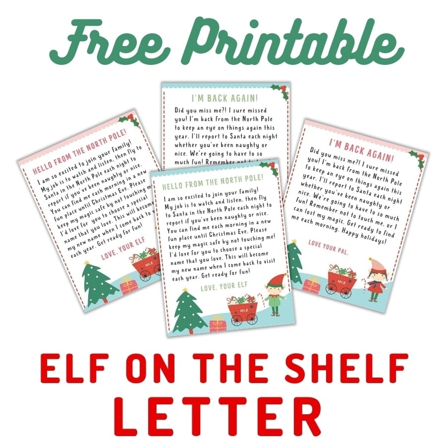 elf on the shelf printable letter free