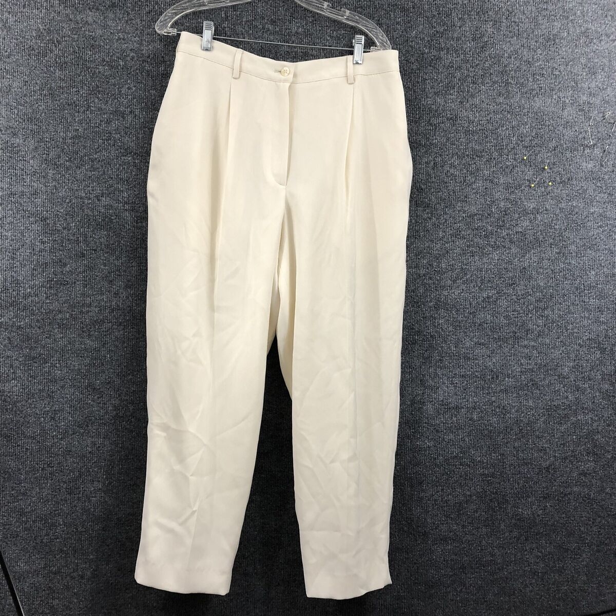 Elisabeth By Liz Claiborne 14P Petite Pants Women Cream Color Dress Pants