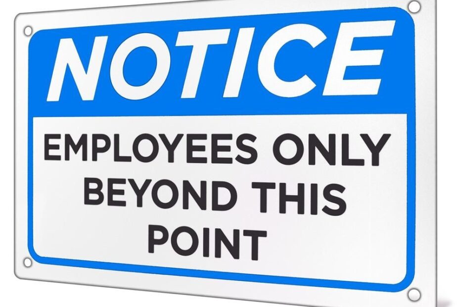 Employees Only Sign 18 X 12