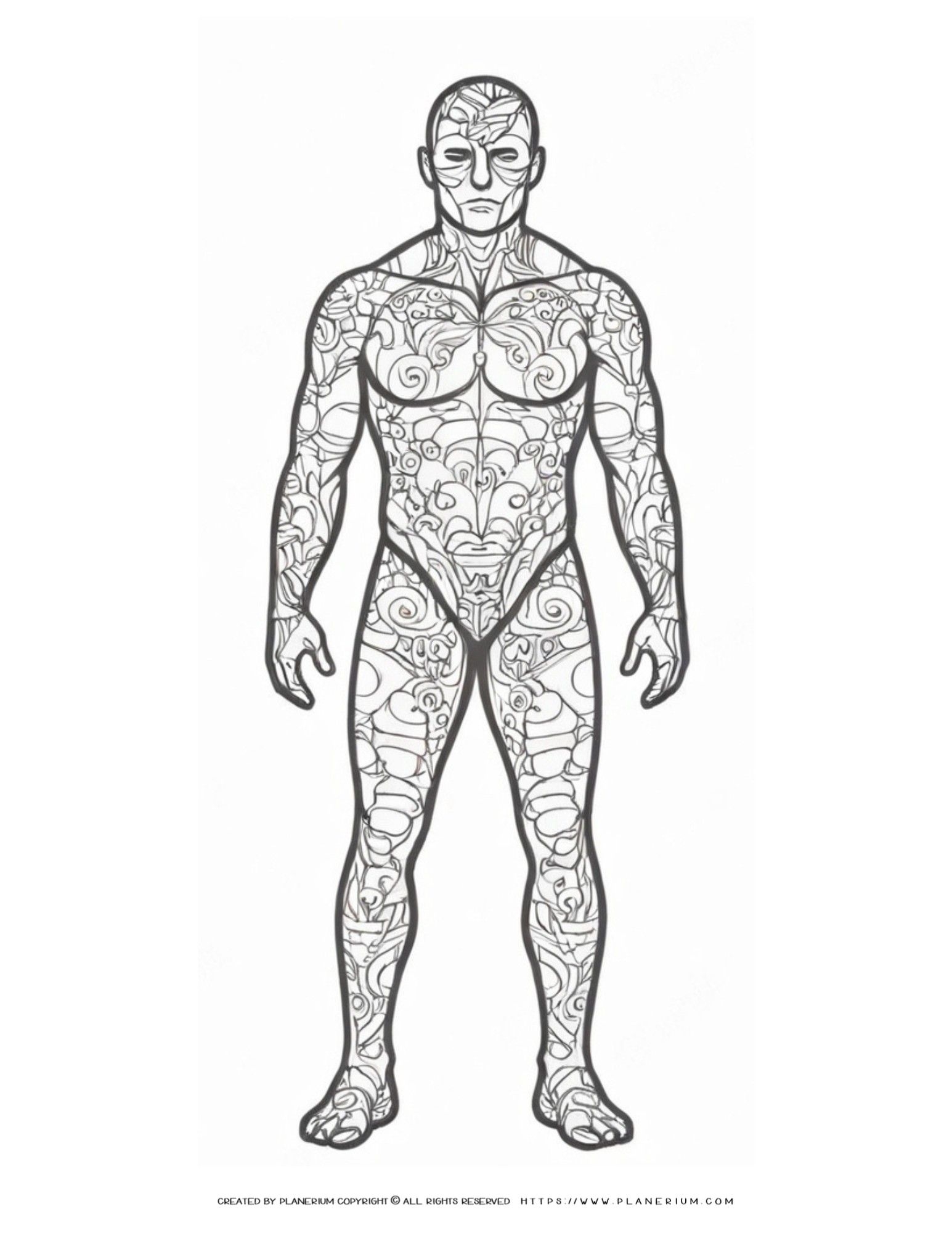 human drawing template