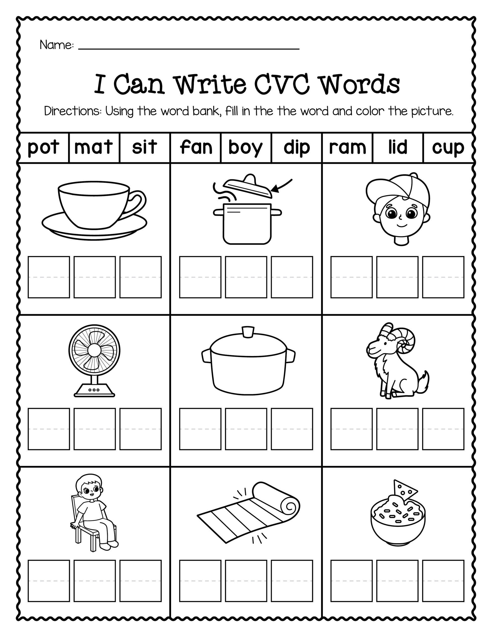 Engaging CVC Words Worksheets For Kindergarten And 1st Grade 