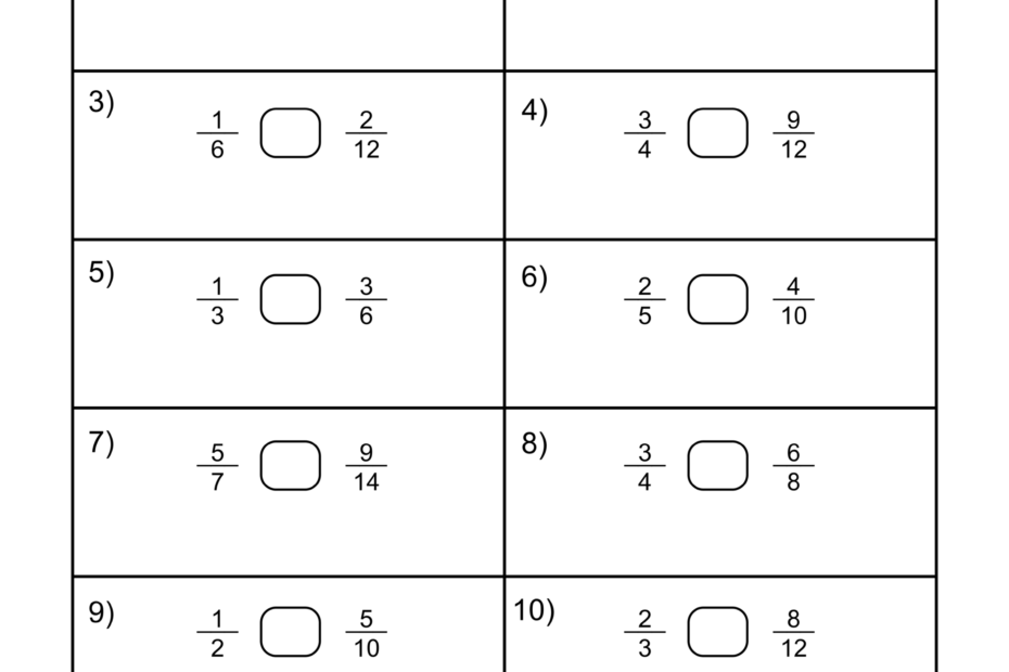 Equivalent Fractions Finding And Writing Equal Fractions Free