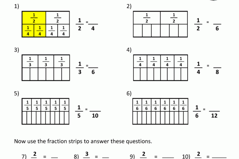 Equivalent Fractions Worksheet